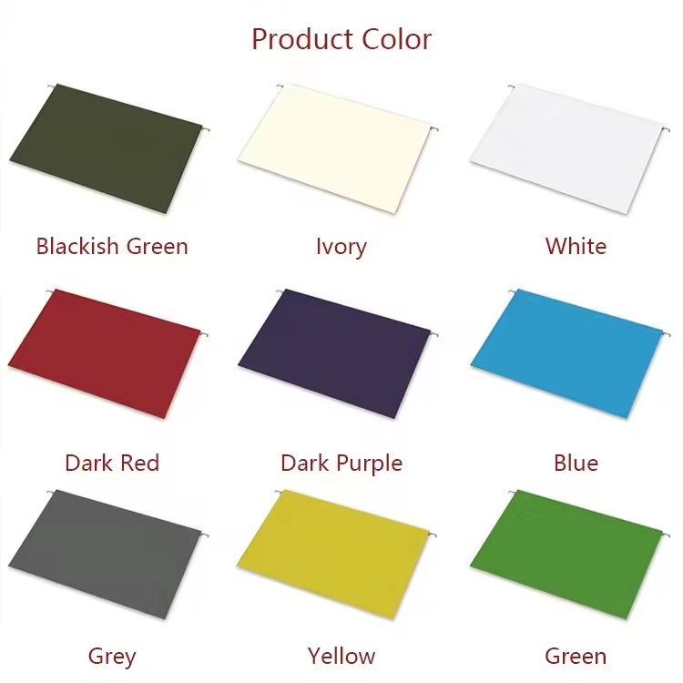 Paper Hanging Folder, A4 paper multi-color paper hanging folder, File folder, FC paper Hanging File Folder, storage hanging folder, hanging file folder, office file hanging folder Specification image
