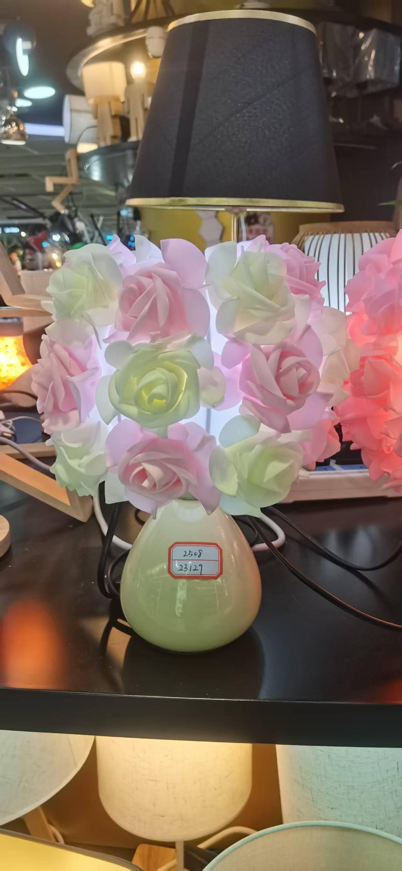 国潮  花卉台灯  436475678