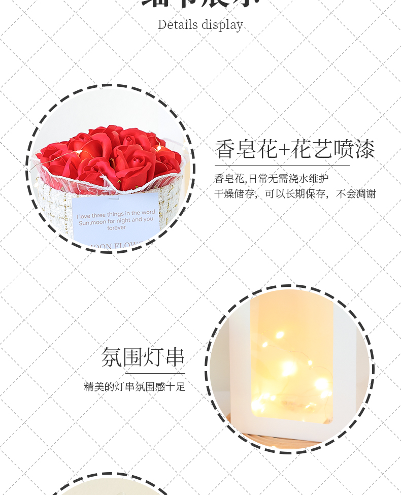 小香风玫瑰花束生日礼物送女朋友闺蜜女友生日礼物老婆情人节仪式感毕业礼物高级感表白手捧花束ins风生日礼物送好友闺蜜女友详情5