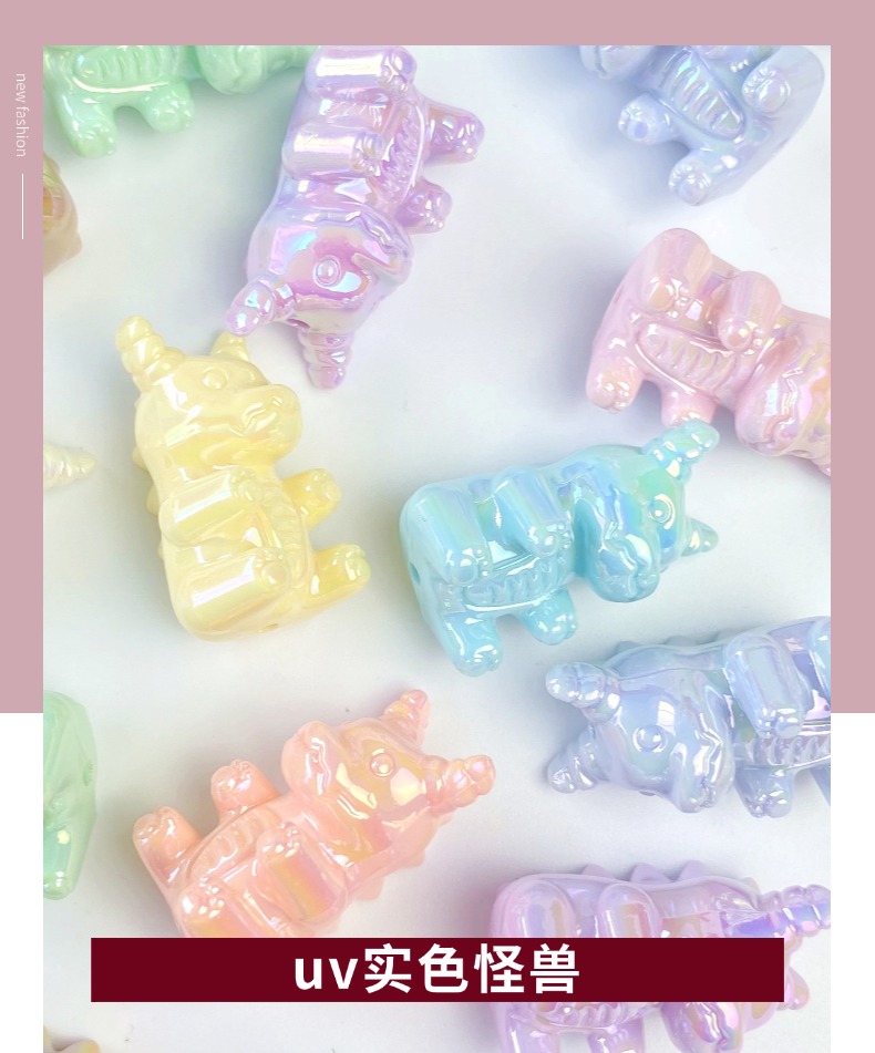 Acrylic uv monster creative loose beads diy bracelet pendant, keychain, mobile phone chain accessory making materials pic 1