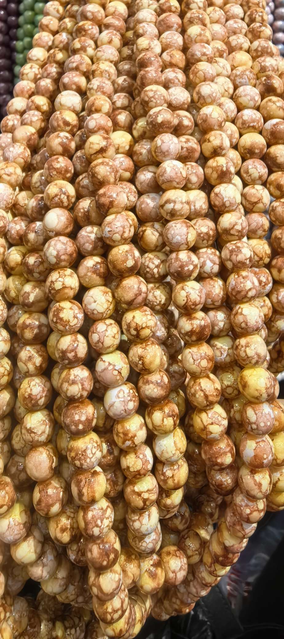 Factory direct supply of 8mm ink-wash porcelain beads, glass round beads, glass loose beads, diy handcrafted bracelet and necklace materials detail image 7