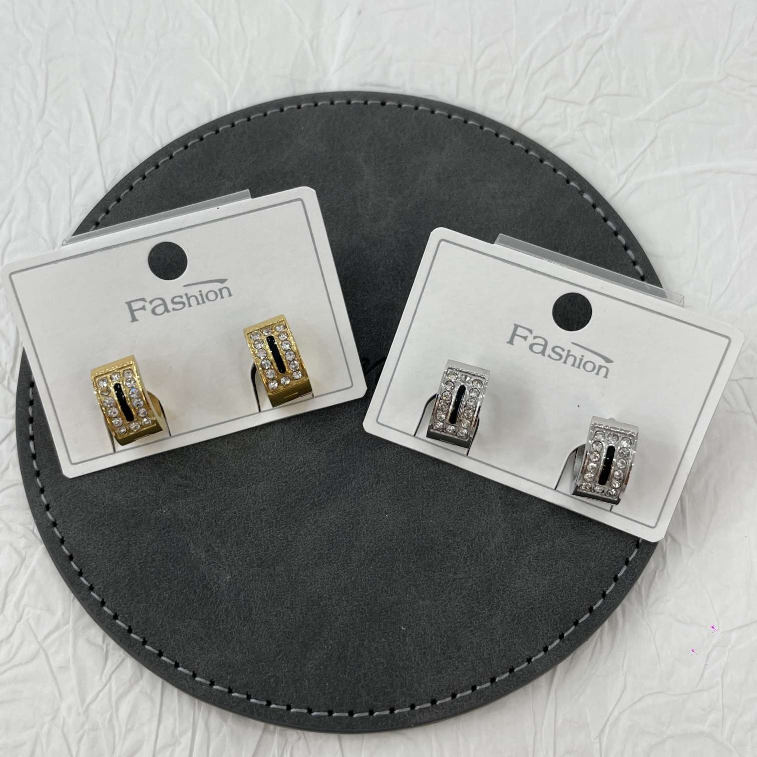 钛钢耳扣 耳环 不易掉色 黑色滴油设计 