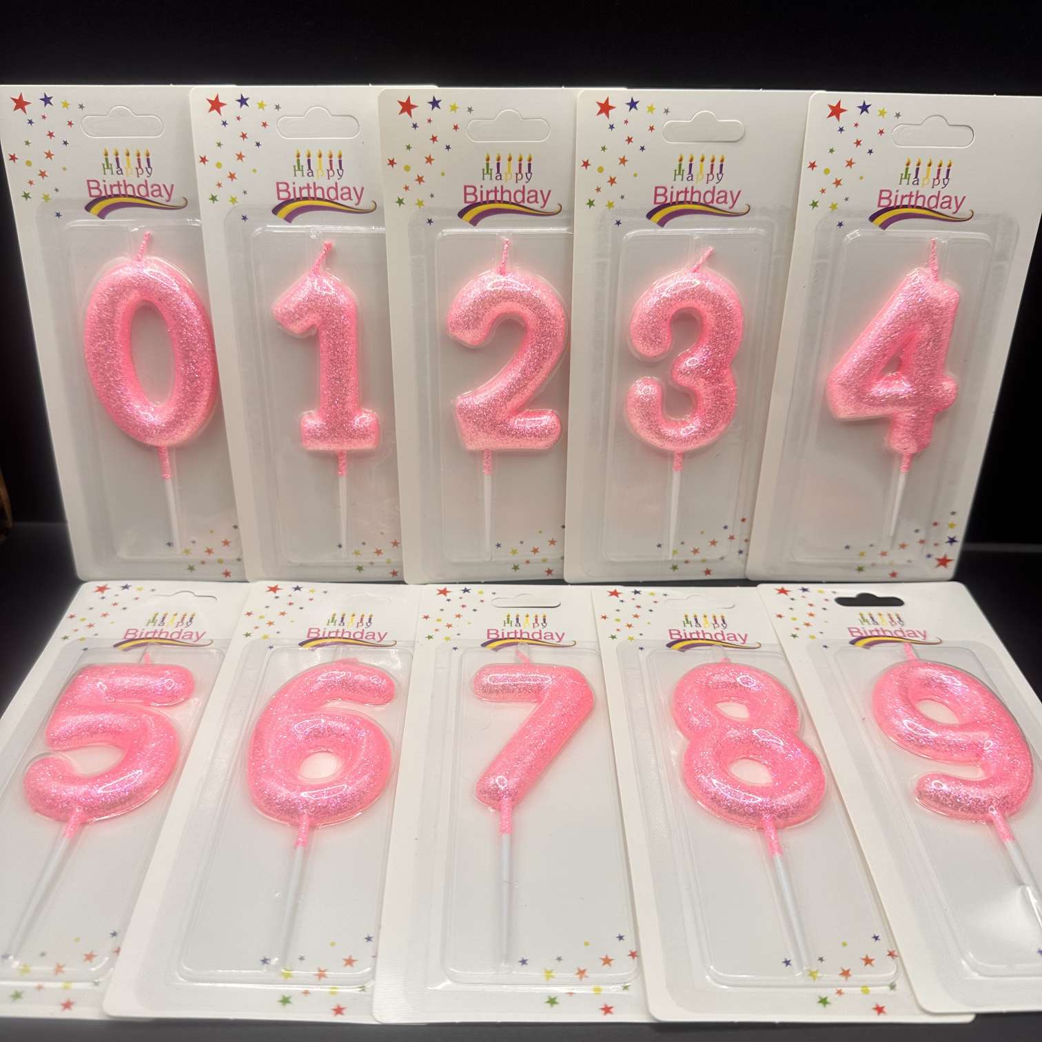 数字蜡烛高亮粉数字蜡烛生日蜡烛批发