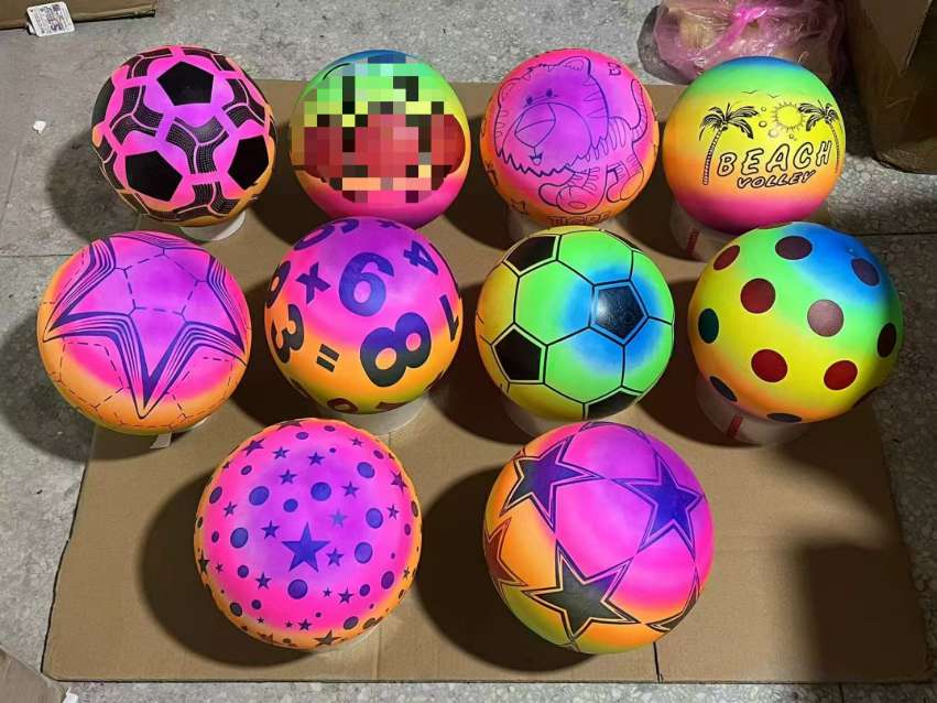 荧光球  全印球   单双印球  按摩球   贴标球  细节图