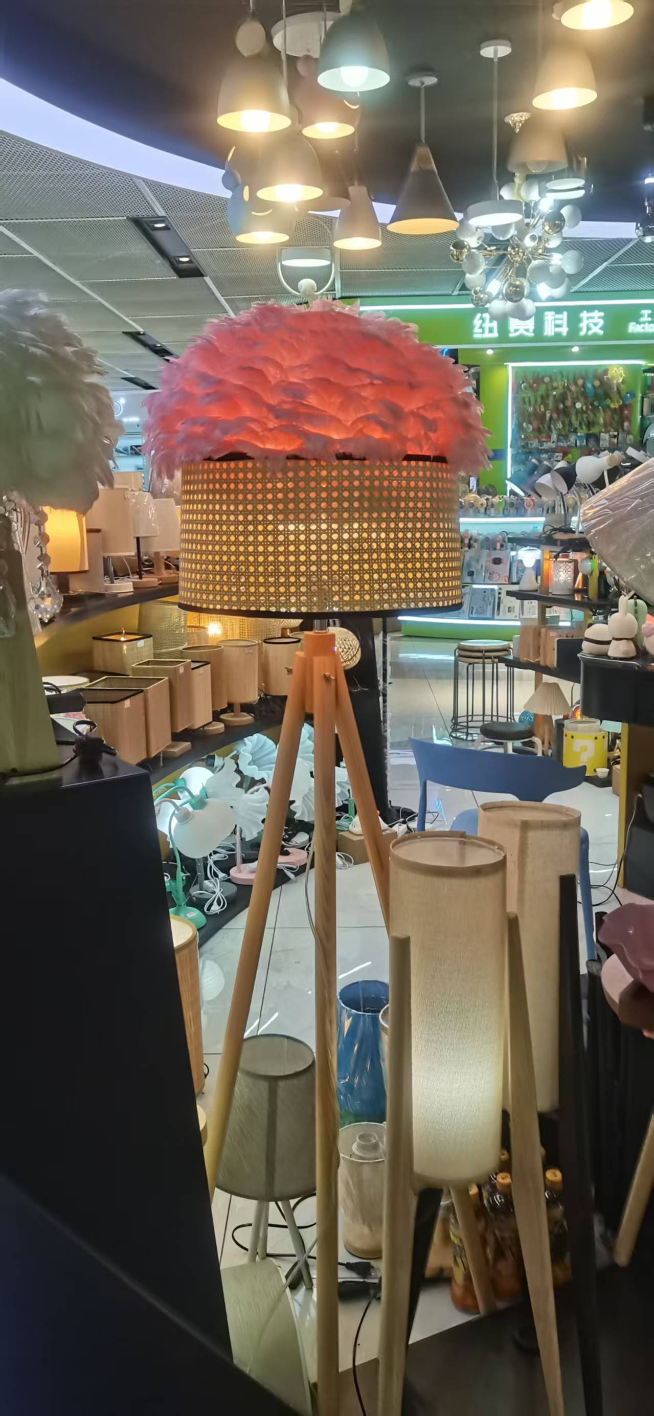 National trend feather table lamp 2324354325