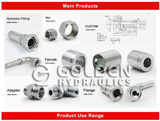 液压接头扣压式挖掘机液压油管接头软管接头弯头直头高压胶管接头JIC/BSP/JIS/NPT液压接头扣压式挖掘机液压油管接详情6