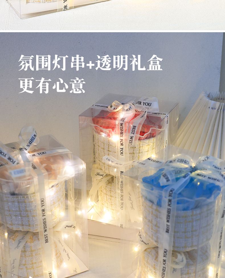 小香风玫瑰花束生日礼物送女朋友闺蜜女友生日礼物老婆情人节仪式感毕业礼物高级感表白手捧花束ins风生日礼物送好友闺蜜女友详情2