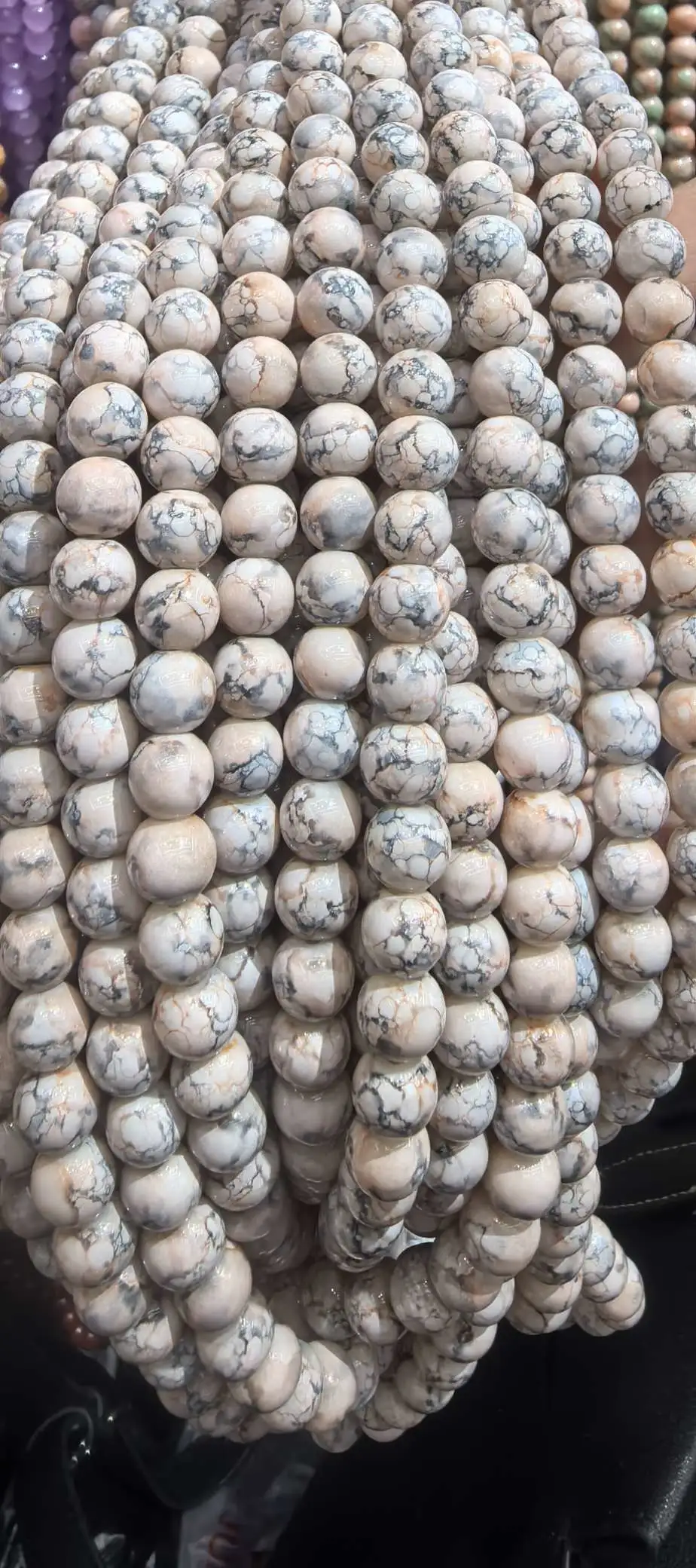 Factory direct supply of 8mm ink-wash porcelain beads, glass round beads, glass loose beads, diy handcrafted bracelet and necklace materials detail image 4