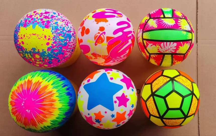 荧光球  全印球   单双印球  按摩球   贴标球  