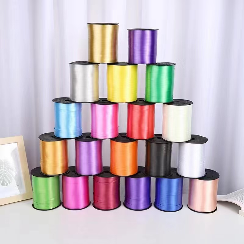 Source manufacturer of 500-yard plain balloon ties, colorful ribbons and ropes for office cultural atmosphere decoration supplies