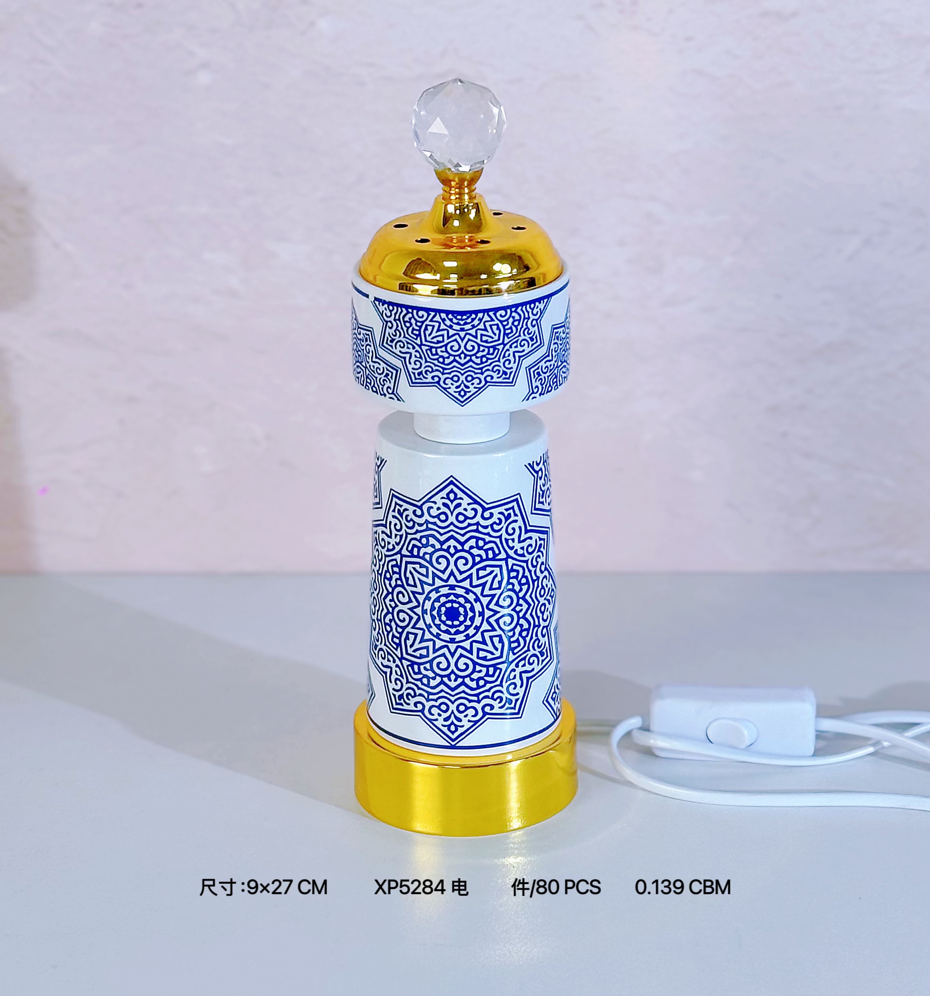 玻璃杯彩绘/金元宝/永生花玻璃灯罩展示盒/diamond/玫瑰台灯产品图