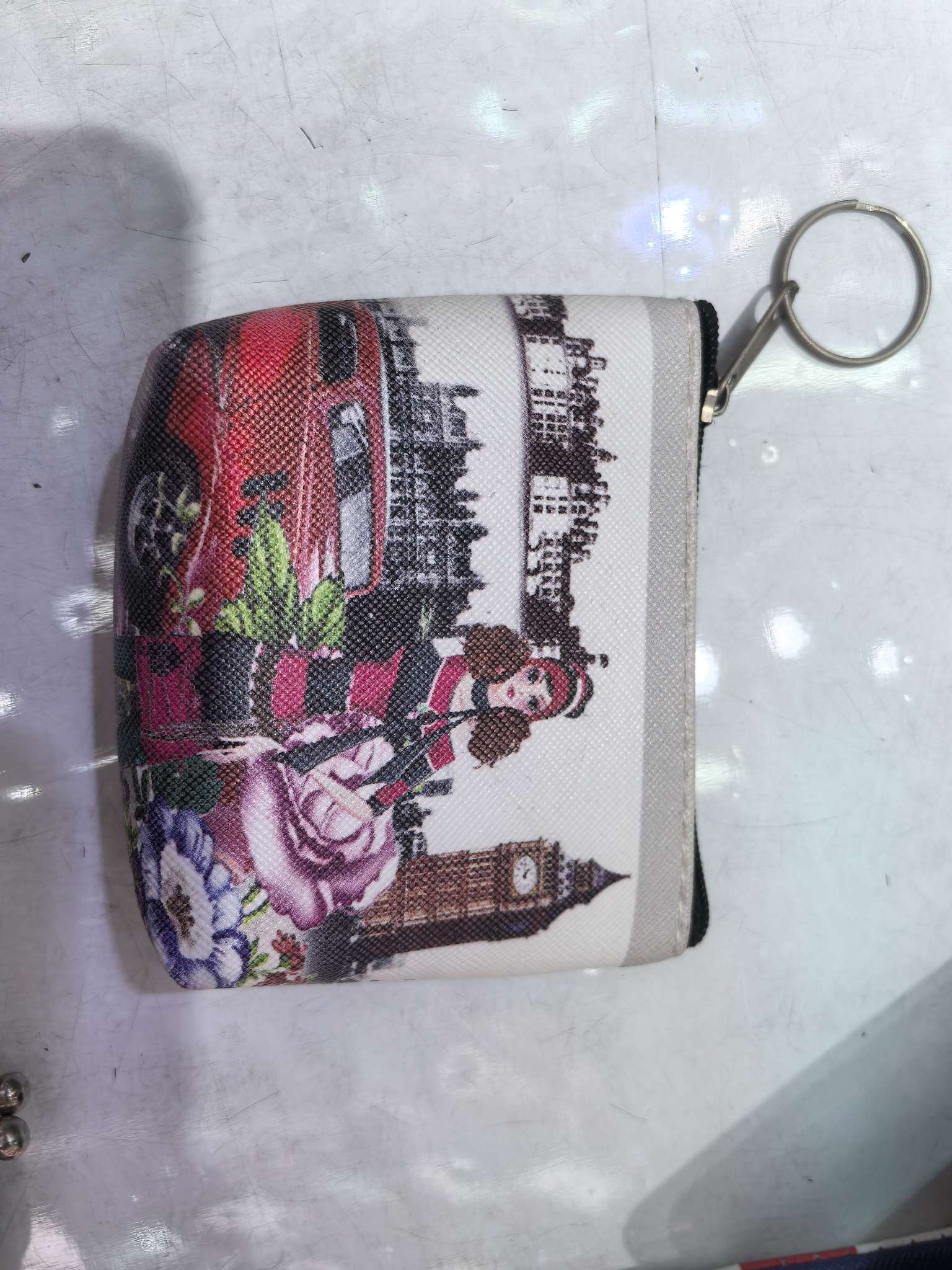 零钱包，水桶包，皮革印刷，可定制图案汽车钥匙包壳