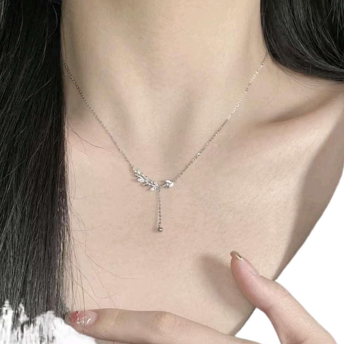 穗穗平安流苏麦穗项链女轻奢时尚小众设计感锁骨链2025年爆款礼物产品图