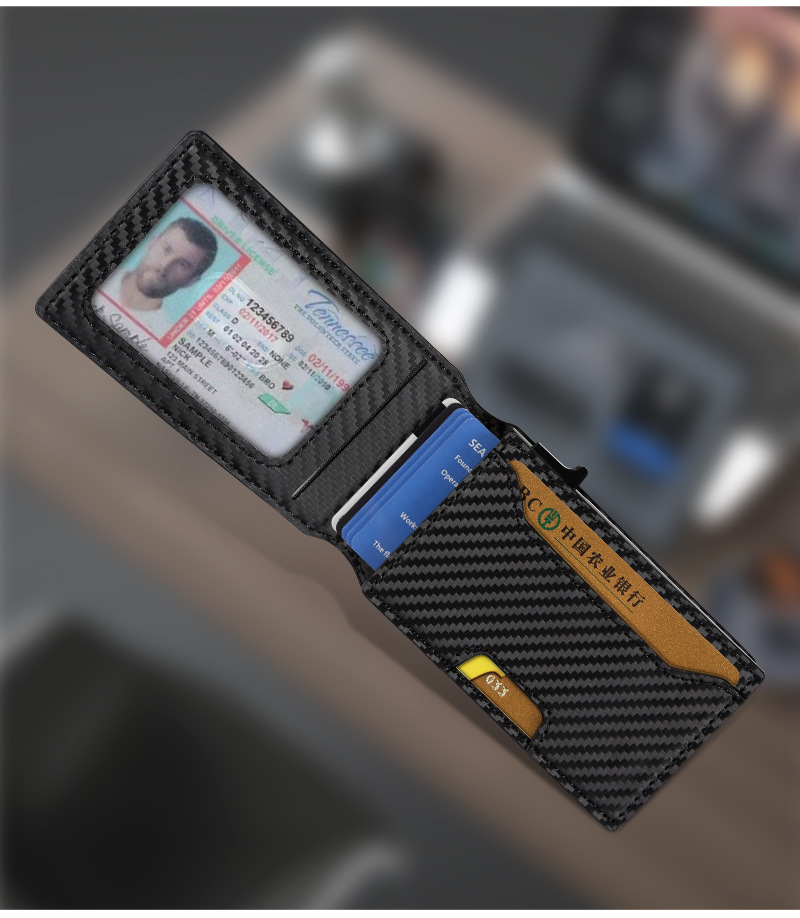 金属自动弹出式卡包男女士卡套防盗刷卡夹防消磁卡盒精致简约潮详情8