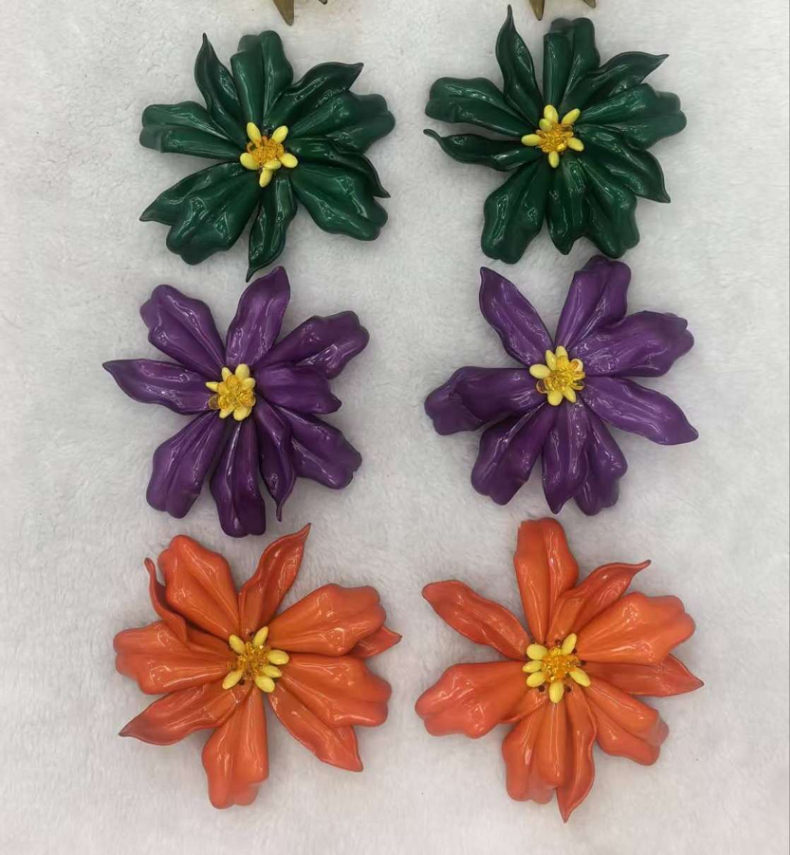 环 时尚气质耳饰 精致设计饰品 简约百搭款式耳饰大花耳环耳环