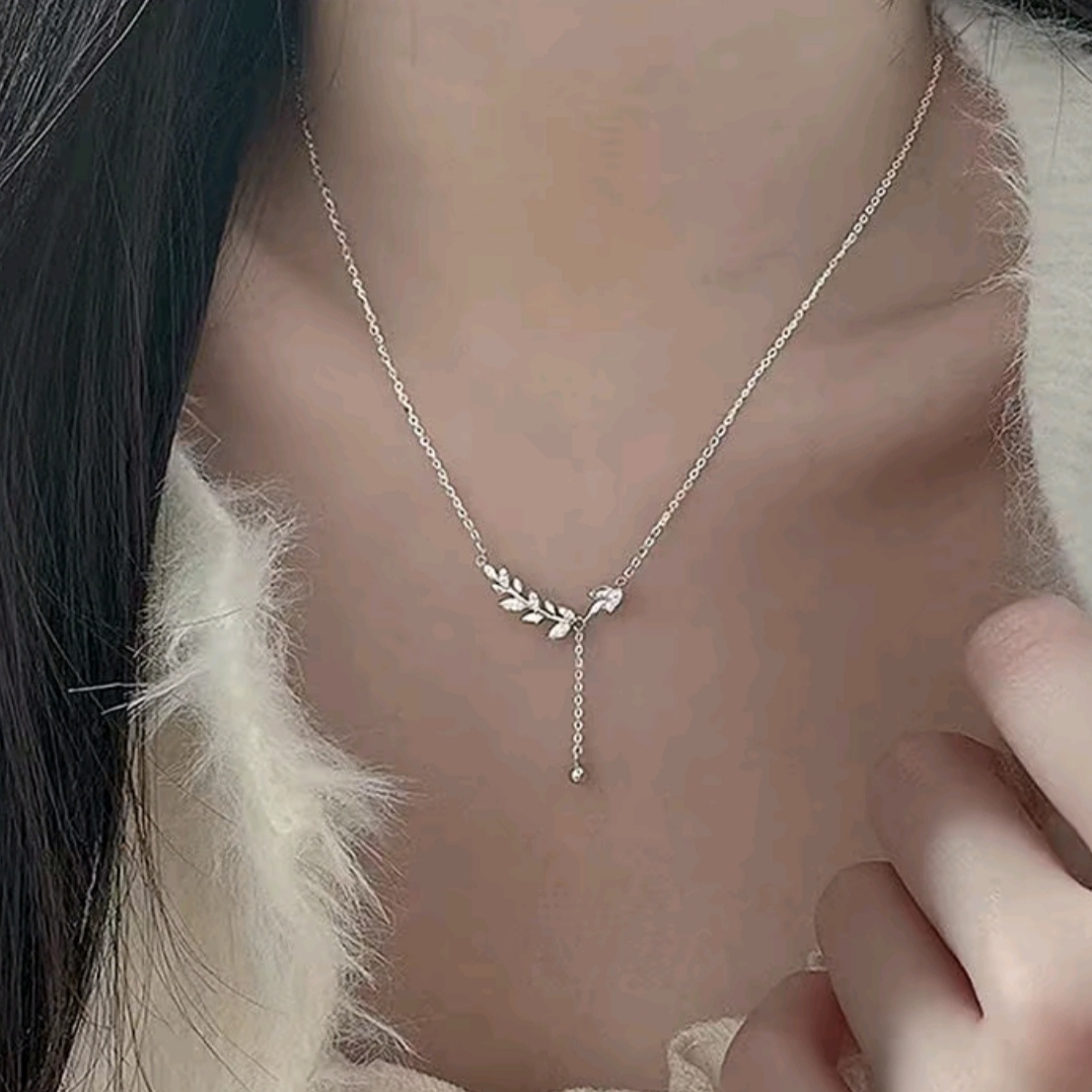 穗穗平安流苏麦穗项链女轻奢时尚小众设计感锁骨链2025年爆款礼物