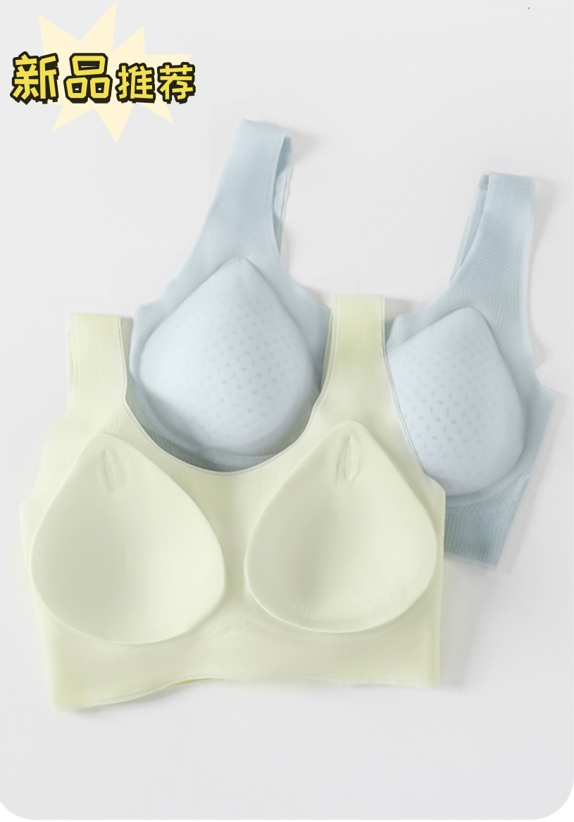 Spring and summer ultra-thin vest-style jelly soft support, seamless, one-piece, frameless, lightweight, breathable and comfortable bra underwear Item Picture