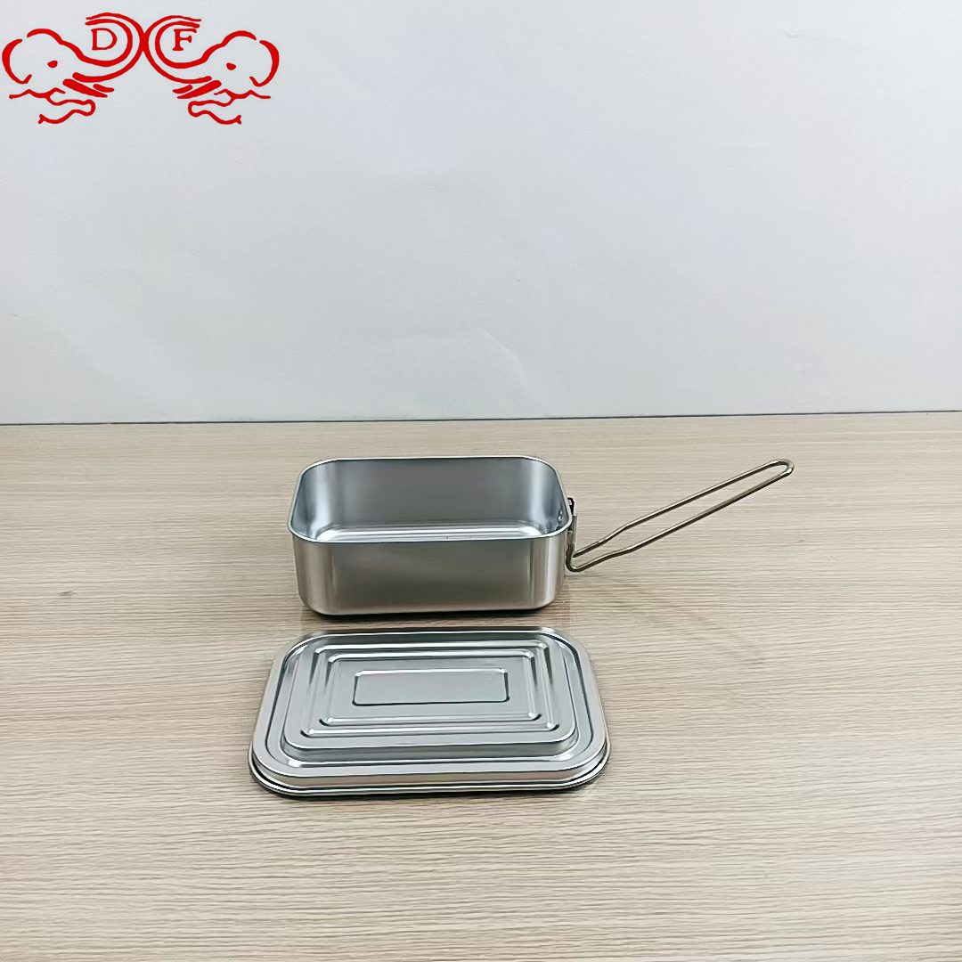 DF99230 stainless steel lunch box, thickened large-capacity student rectangular lunch box with lid, cafeteria steamed lunch box, DF TRADING HOUSE details Picture