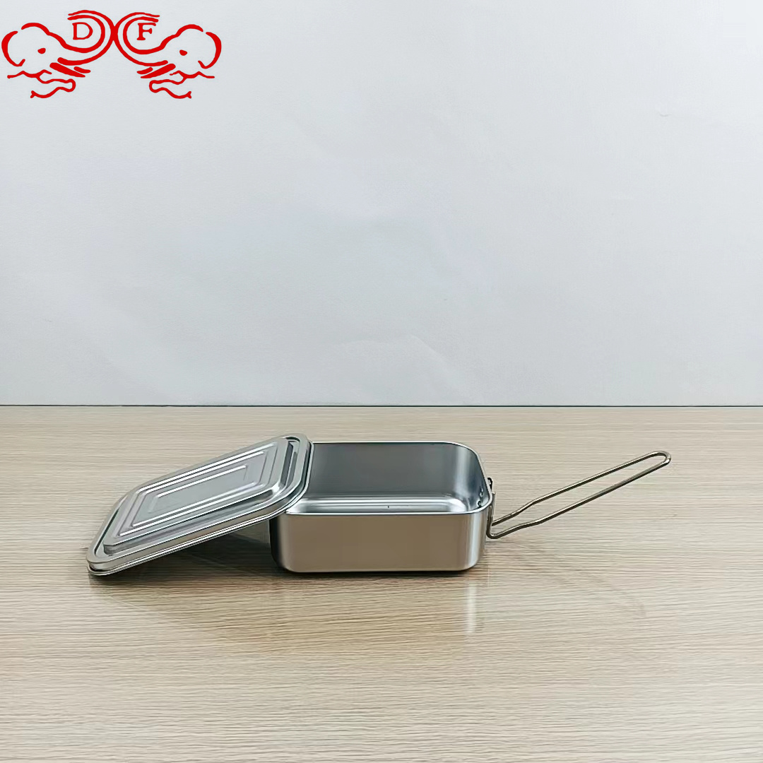 DF99230 stainless steel lunch box, thickened large-capacity student rectangular lunch box with lid, cafeteria steamed lunch box, DF TRADING HOUSE Specification image