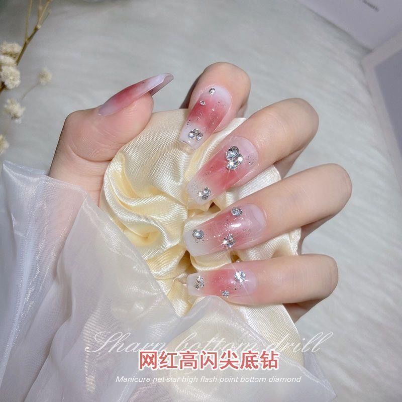 1440国产堆堆钻美甲堆堆尖底大小超闪钻石白色饰品装饰品混装指甲美甲饰品美甲