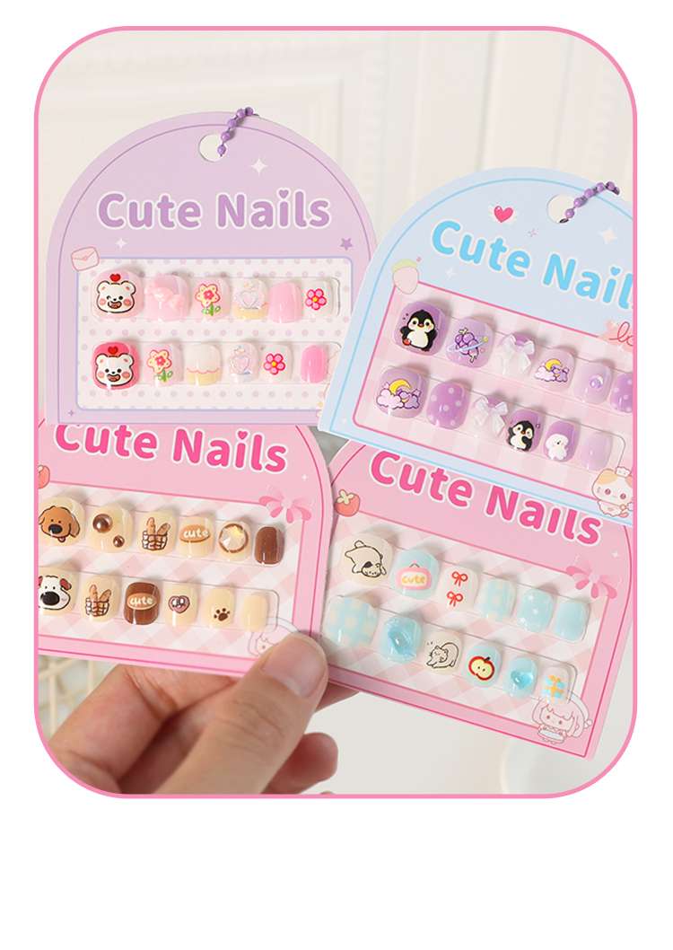 儿童饰品穿戴甲小童安全无毒可爱甜美手工穿戴甲