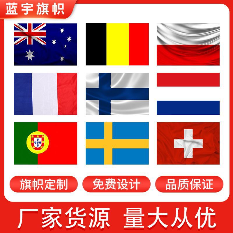 90*150cm flag, Oxford polyester flag for the 32 teams of the World Cup, Poland flag production 1 details Picture
