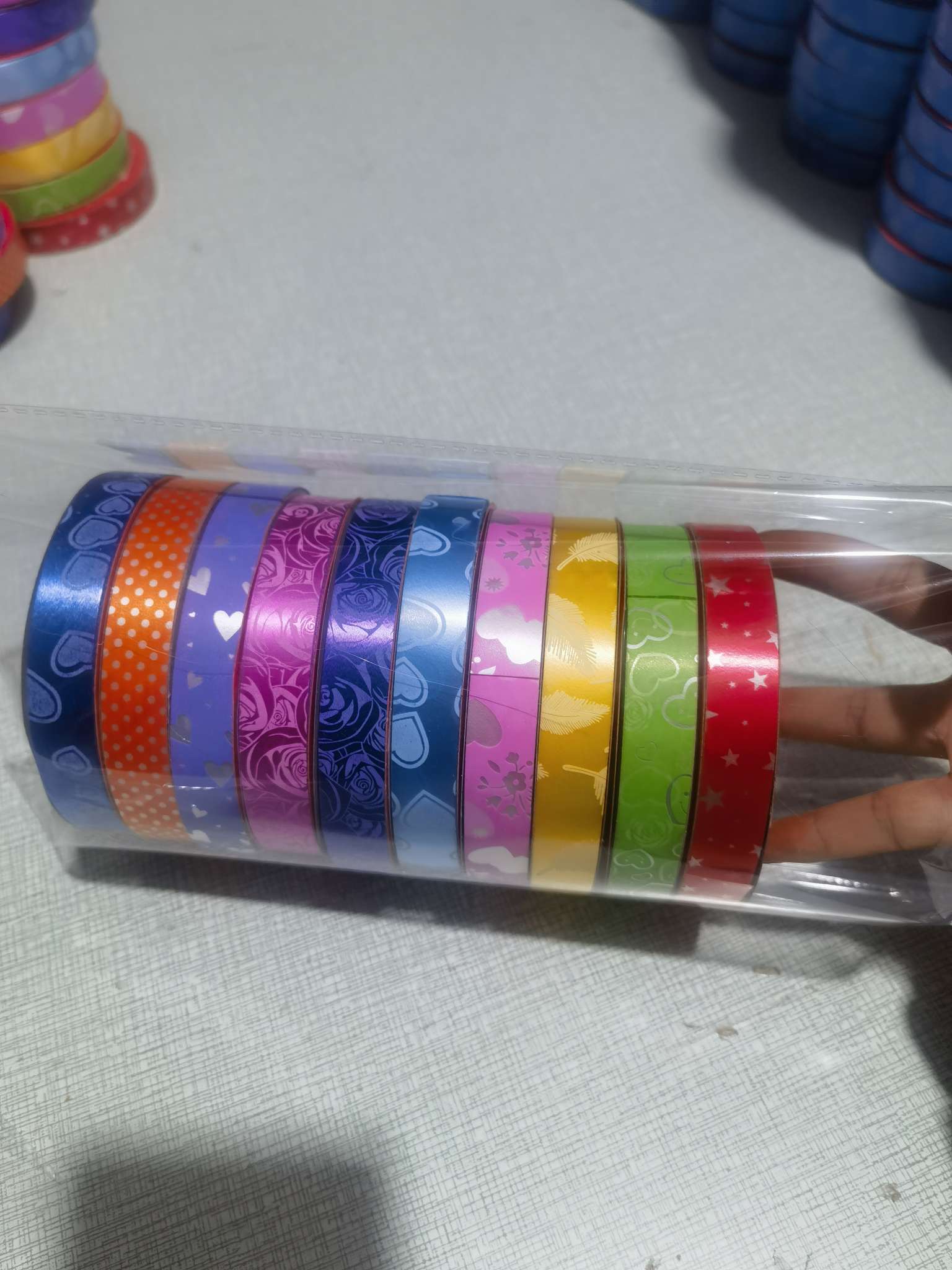 Source manufacturer of 1.6*10 size gold-rimmed plain color ribbons for office cultural atmosphere decoration detail image 3