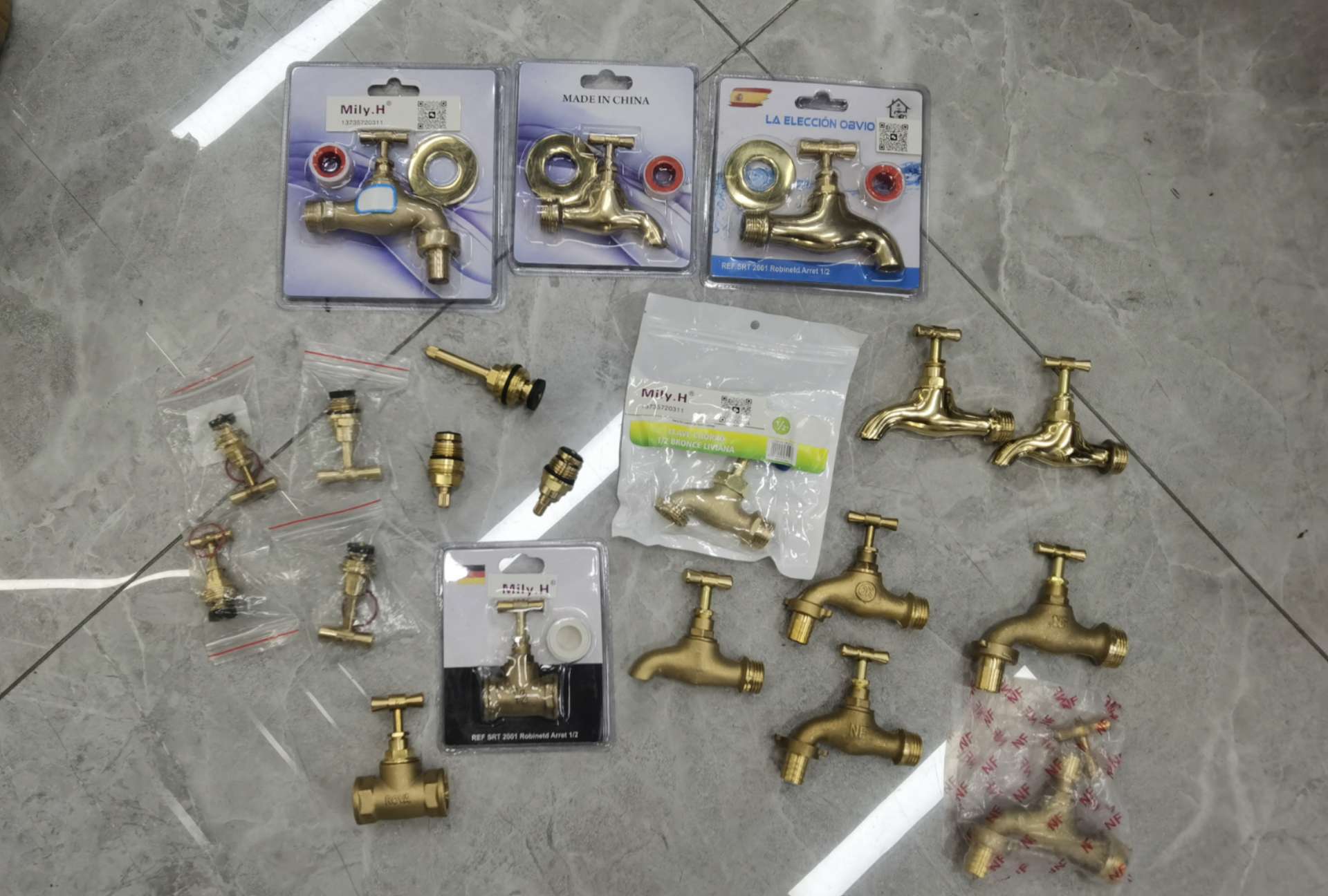 Copper faucets, sandblasted faucets, polished faucets, stop valves, home decoration building materials, plumbing hardware