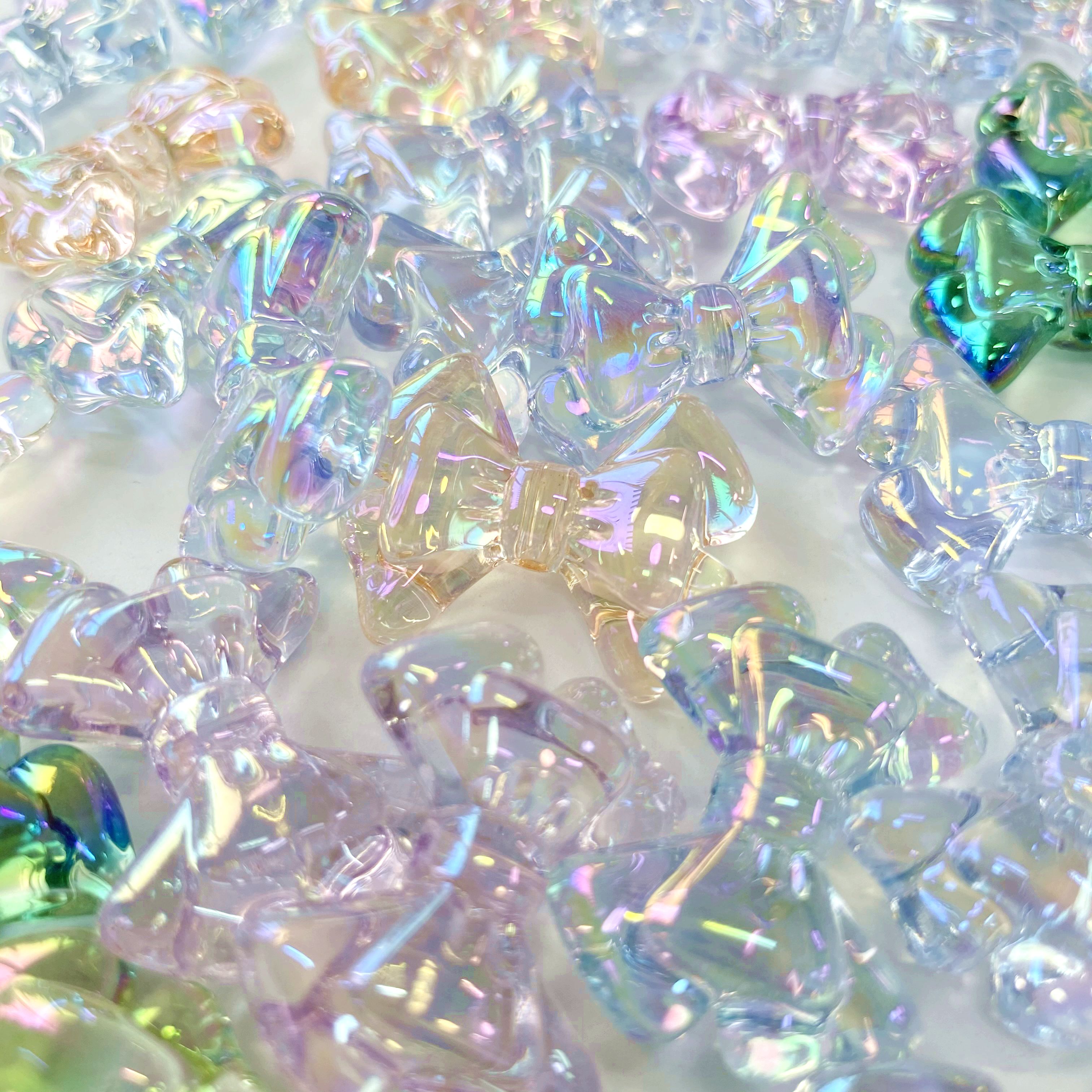diy acrylic uv transparent bow tie./ Materials for making bracelet pendants, keychains, mobile phone pendants, accessories and ornaments Specification image