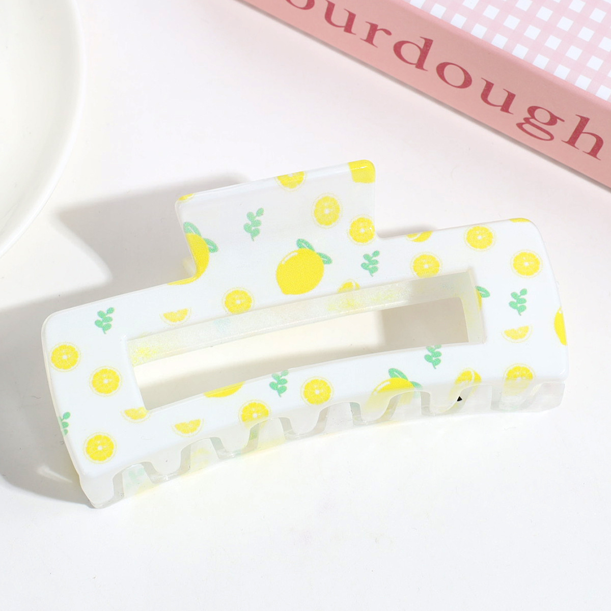 亚克力UV印花流行发饰 时尚女士鲨鱼夹饰品头饰头饰详情图6