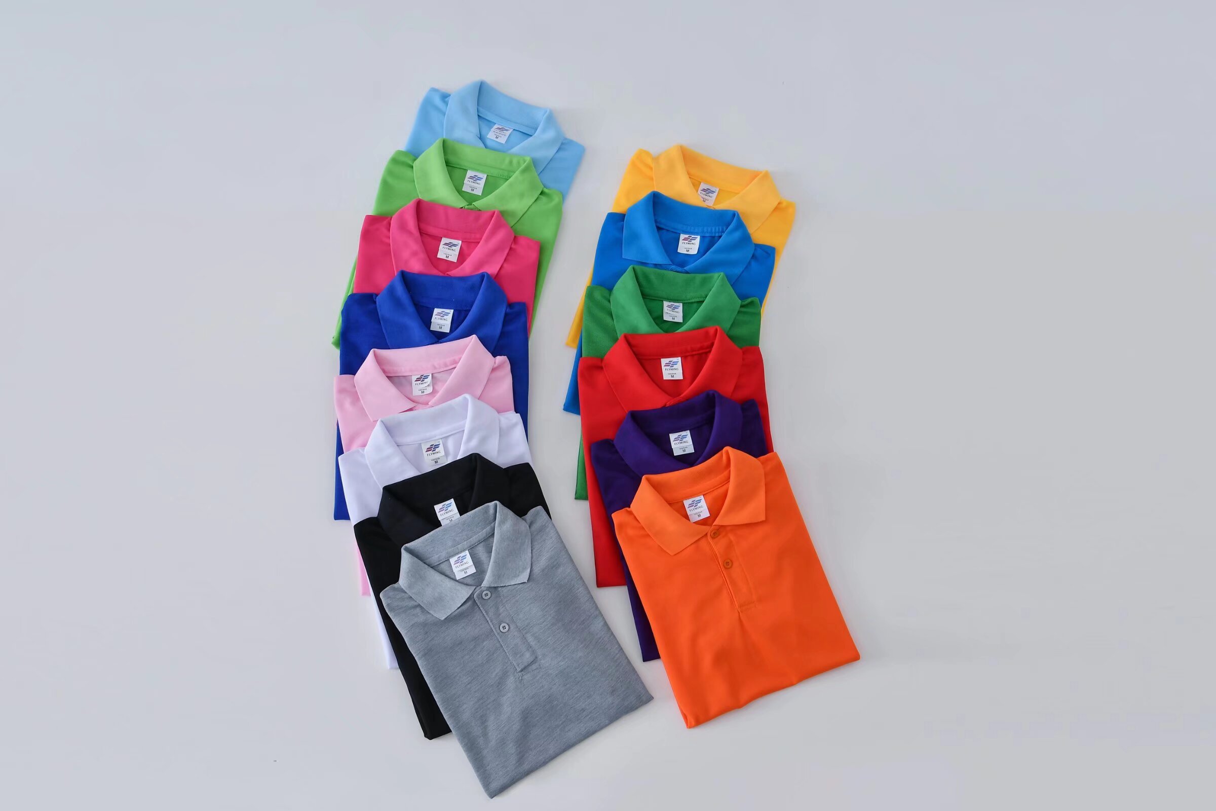 Cross-border 190g/㎡ polyester Xiaofei solid color lapel polo shirt advertising shirt, versatile, outstanding, breathable and sweat-wicking FG0102. Application Scenario