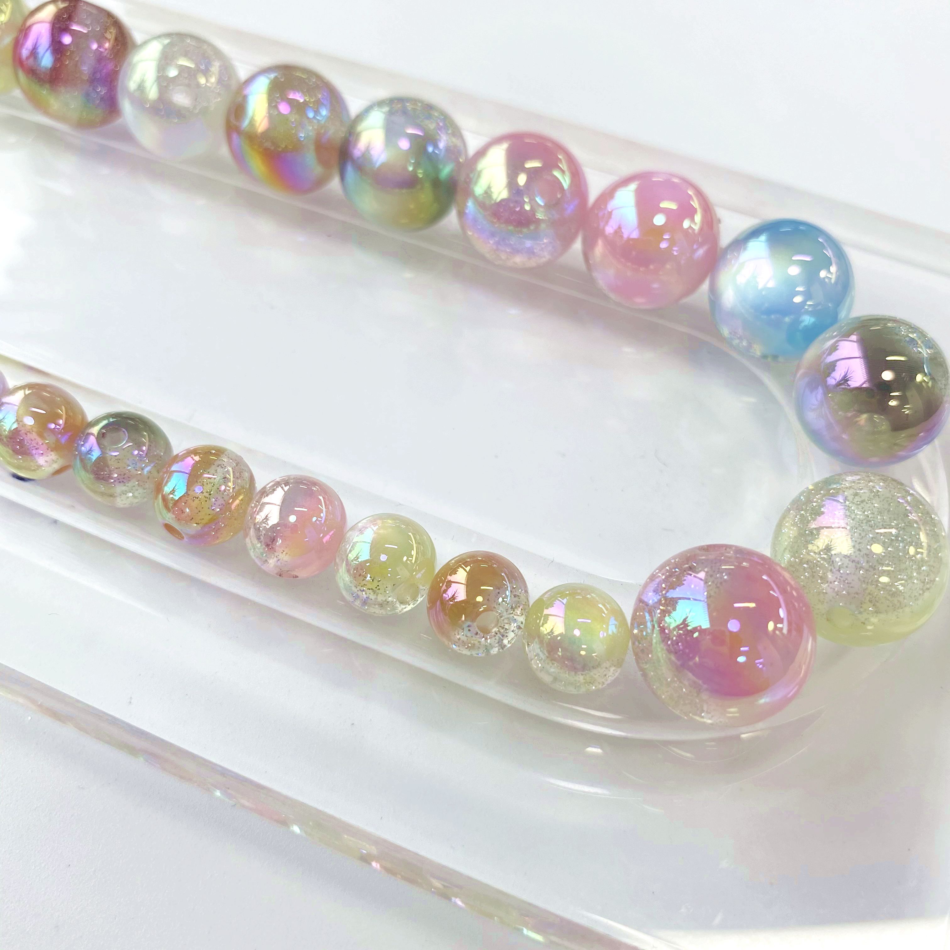 亚克力uv猫眼满天星圆珠diy./手链挂饰钥匙扣手机挂饰饰品配件制作材料