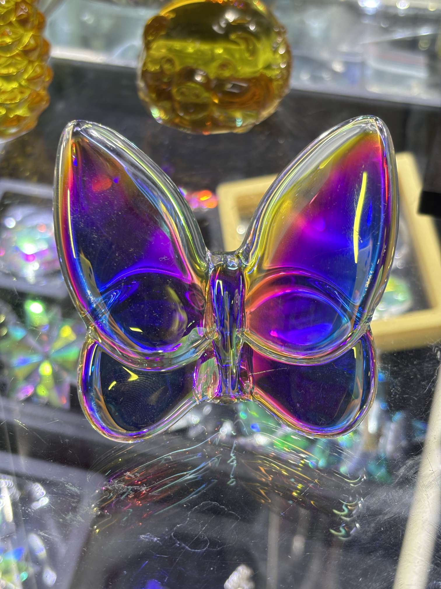  水晶玻璃配件，多彩色工艺品， 精致典雅装饰品5618巨石水晶摆件水晶树摆件产品图