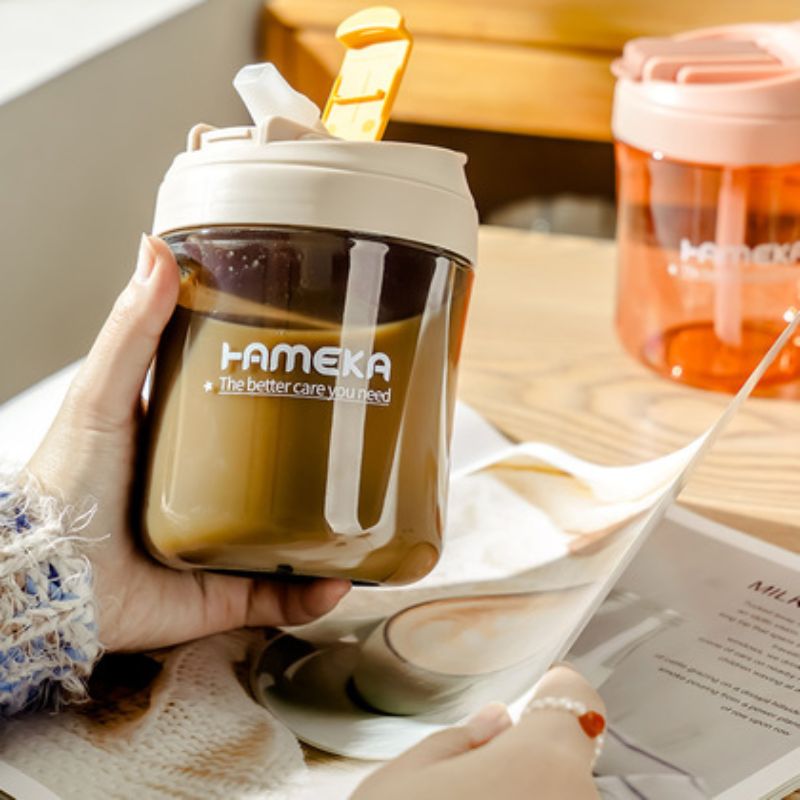 夏季防漏大肚杯食品级塑料杯高颜值水杯便携斜跨吸管杯一件代发 1