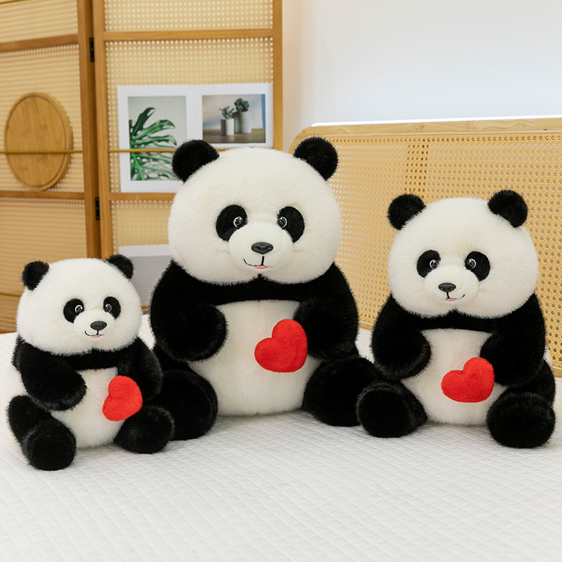 Wholesale of national trend cartoon panda Chubby plush toys, cross-border love panda toys