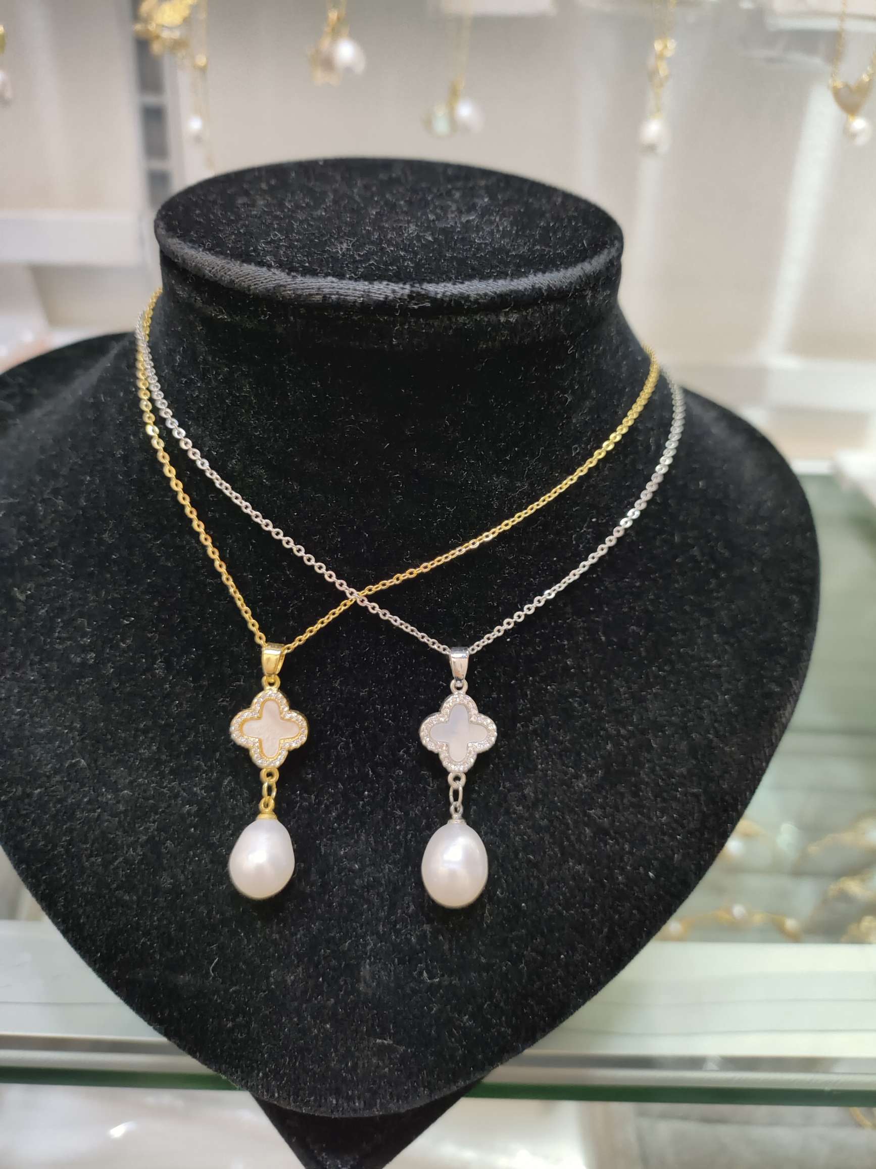 天然淡水珍珠项饰 珠宝饰品优雅设计 精致礼物