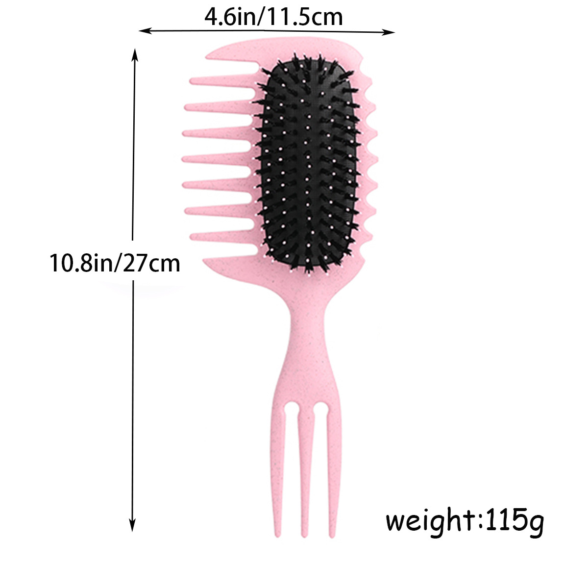 跨境新品爆款三叉气囊弹跳梳按摩顺发尼龙刘海发刷卷曲造型定义刷详情4