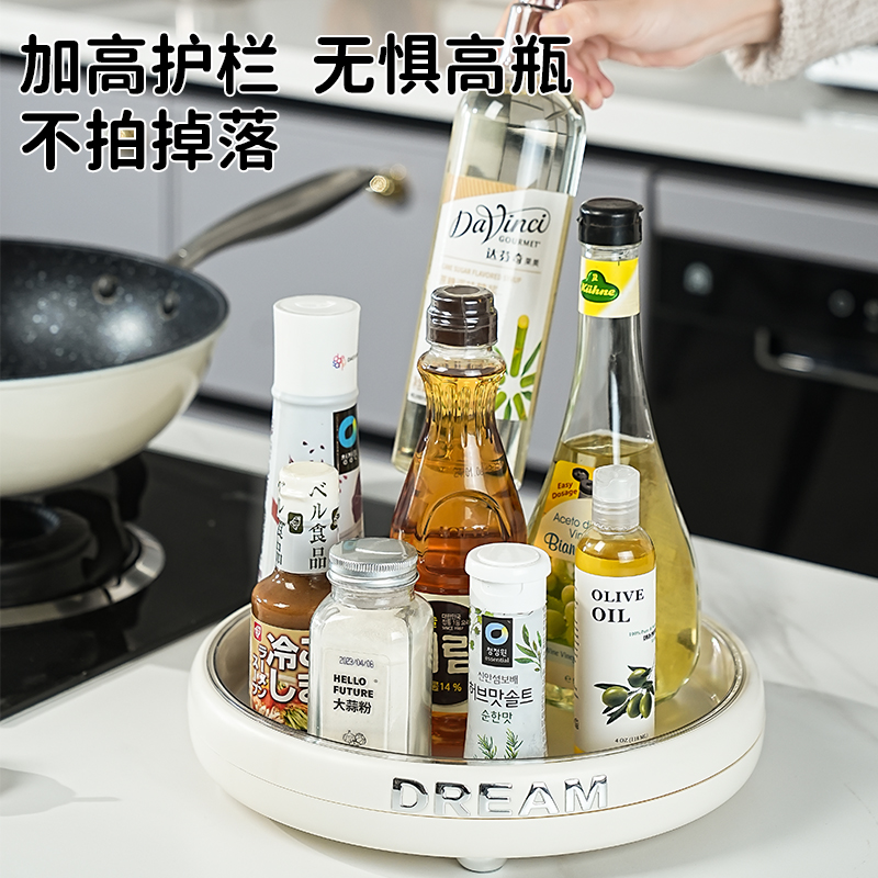 厂家直销MF645-5023收纳盒 饰品收纳盒 厨房用品收纳 化妆品收纳 收纳盘 旋转收纳盘详情图1