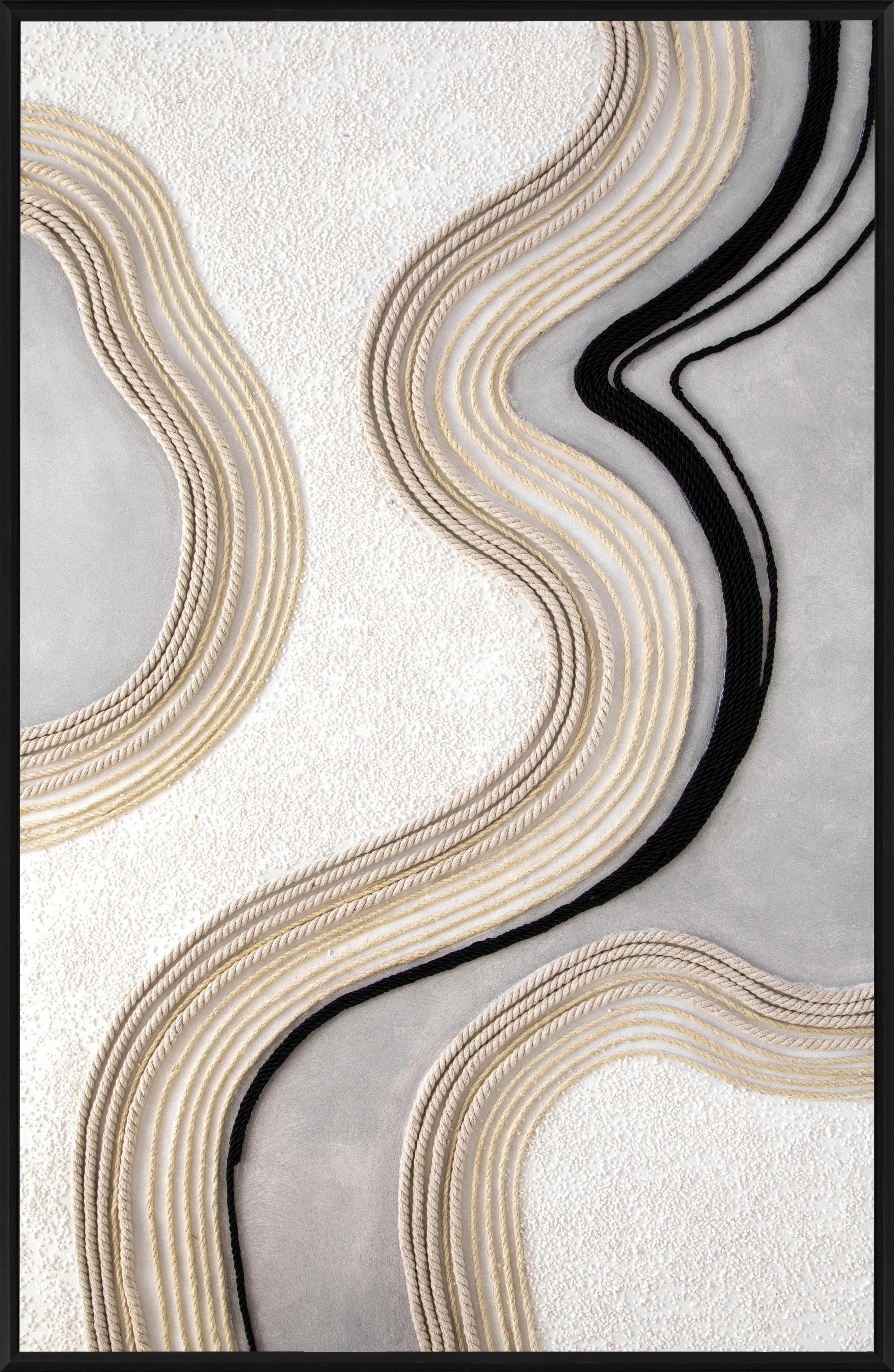 Pure hand-painted oil painting, coffee-colored line drawing art, living room entrance decorative painting, wabi-sabi style, minimalist handcrafted three-dimensional texture painting 2 Specification image