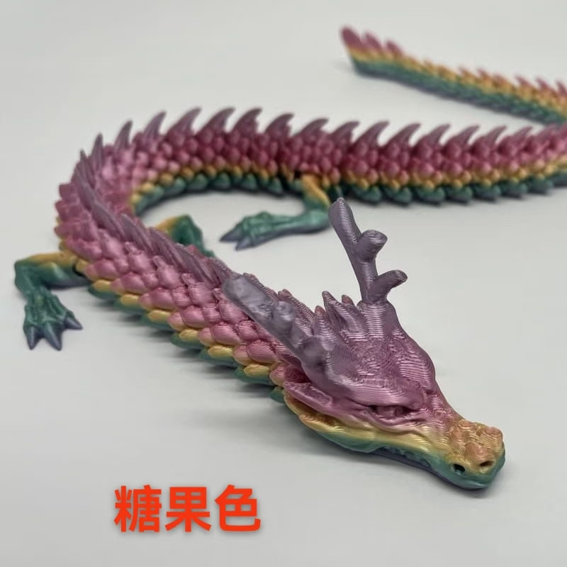 3d打印关节龙三d中国模型可活动龙儿童玩具造景装饰摆件手工送礼 详情图9