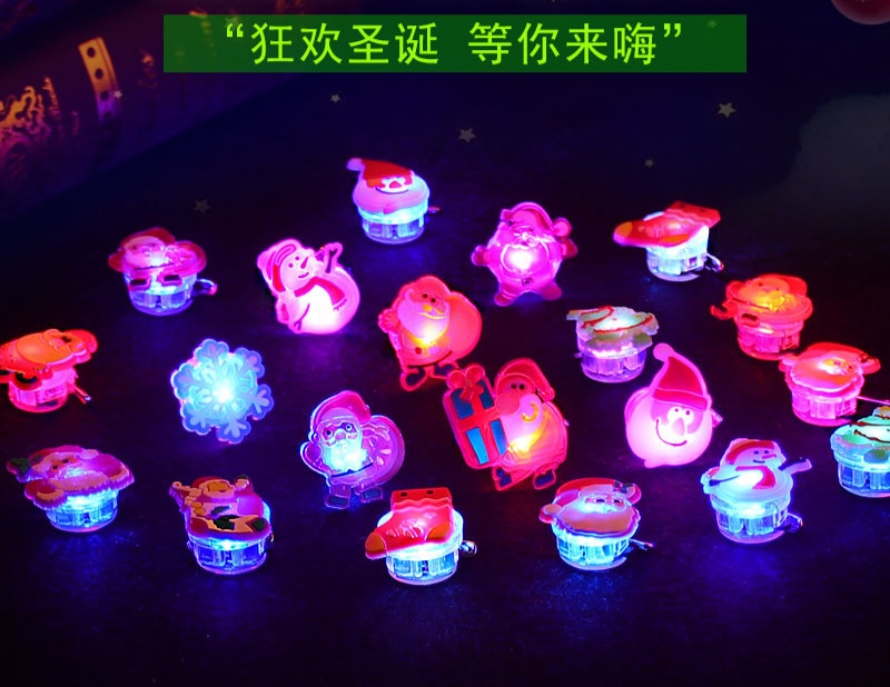 圣诞节项链发光万圣节手表戒指万圣节圣诞节闪光批发 细节图