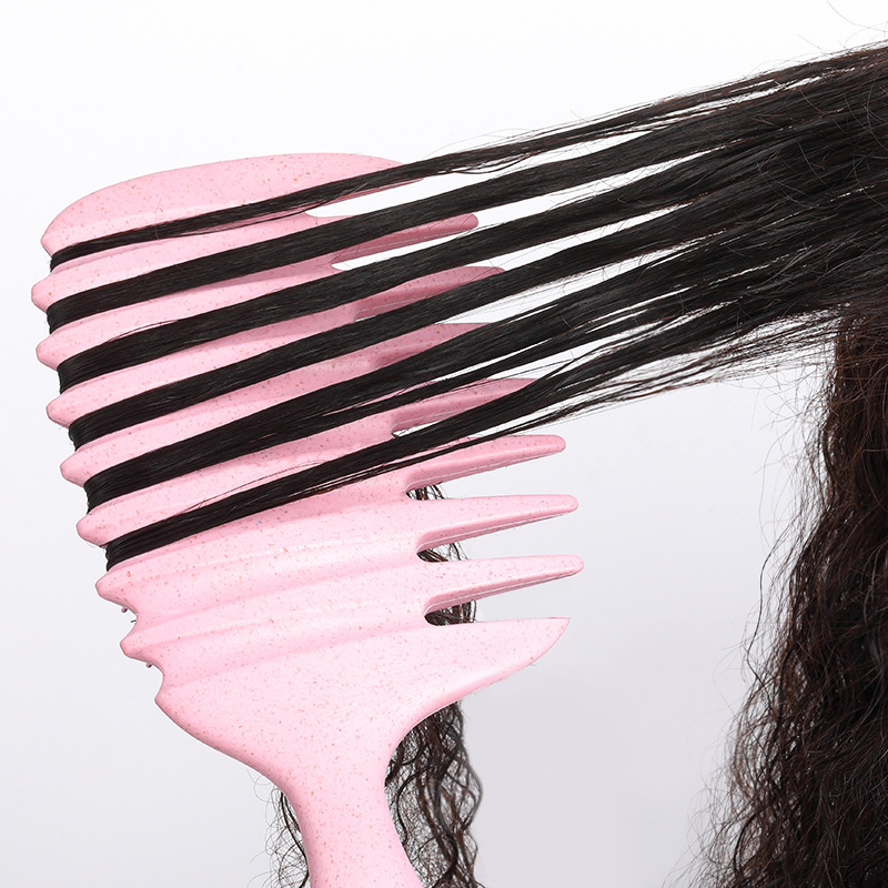 跨境新品爆款三叉气囊弹跳梳按摩顺发尼龙刘海发刷卷曲造型定义刷详情9