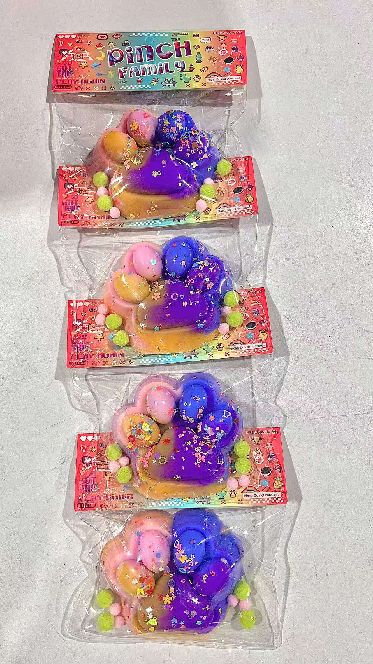 新奇特减压玩具捏捏乐猫爪儿童可爱解压球趣味软萌玩具白底实物图