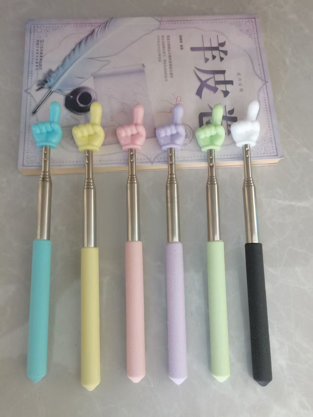 伸缩指读棒阅手指伸缩点读棒点读教具教鞭指挥棒教师用教学棒 细节图