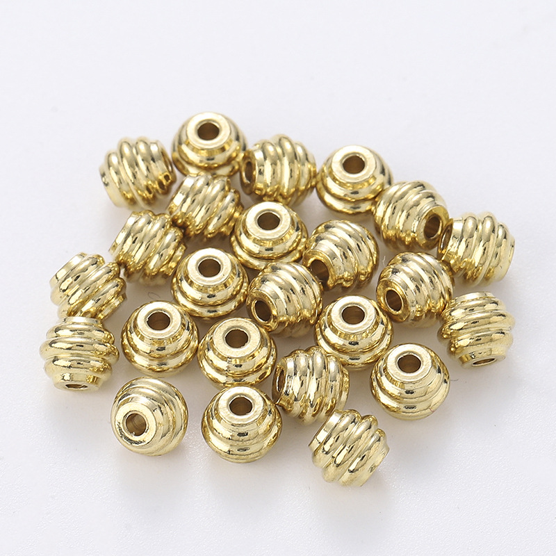 Home direct sales of brass natural color beads, hand-strung beads, star and moon diamond Buddha beads, diy jewelry accessories detail image 4