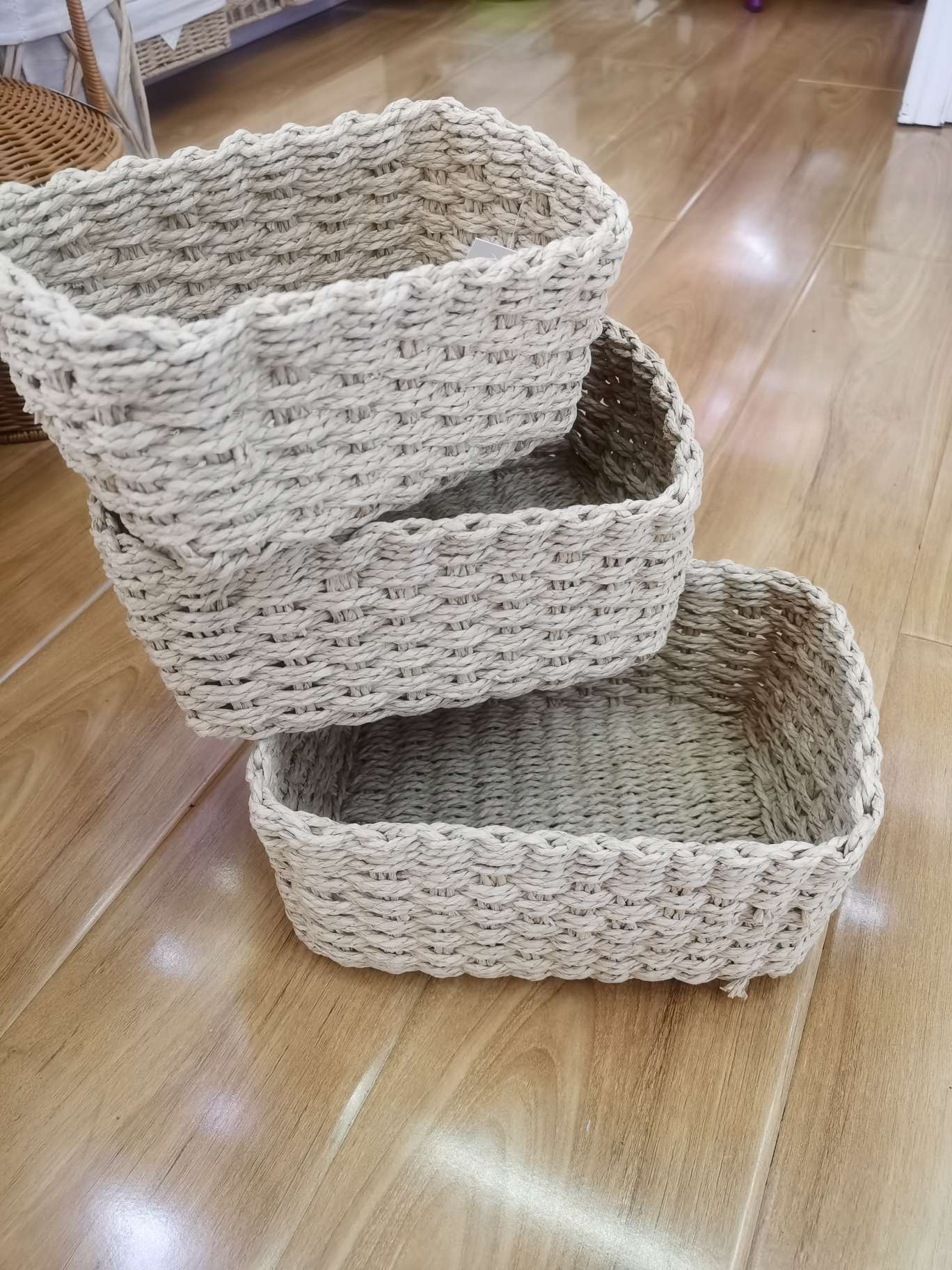 柳编仿真花工艺摆件装饰花桶藤编织礼品花篮仿藤编水果篮仿藤编织篮产品图