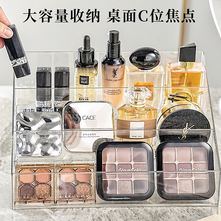 厂家直销MF645-阶梯收纳架 收纳架 饰品收纳盒 化妆品收纳架 透明阶梯收纳架详情2