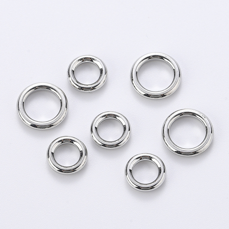 Factory direct sales of brass smooth plain ring handcrafted beaded star Moon Diamond Buddhist prayer beads diy jewelry accessories detail image 2