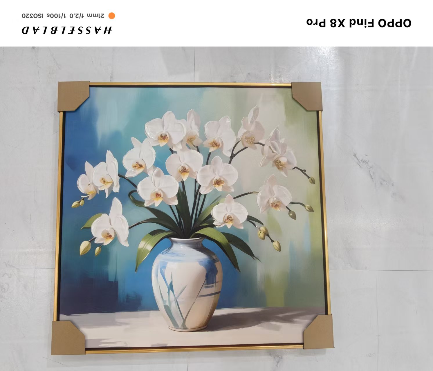 客厅装饰画油画布画芯批发跨境专供油布挂画玄关海报代发墙面装饰白兰花