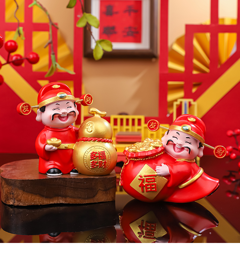 全越发财财神摆件中式家居装饰品摇头汽车摆件财运纳福新年礼品财神爷招财玄关装饰品车载装饰品摆件详情13